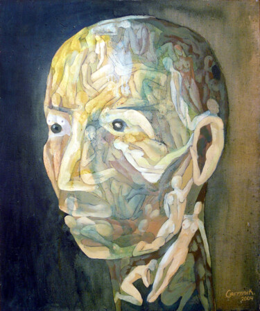 绘画 标题为“Head” 由Svetlin Kolev, 原创艺术品, 油