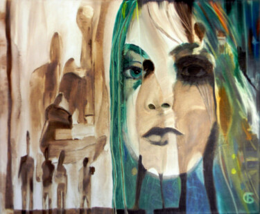 Painting titled "Shadows of the Past" by Svetlana Bagdasaryan, Original Artwork, Oil