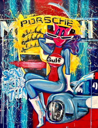 Malerei mit dem Titel "Porsche" von Svetlana Cheraud, Original-Kunstwerk, Acryl
