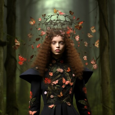 Цифровое искусство под названием "Царевна бабочек" - Svetlana Chertova, Подлинное произведение искусства, Изображение, сгене…