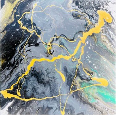 Картина под названием "Fluid Art Painting:…" - Svetlana Dorokhina, Подлинное произведение искусства, Акрил Установлен на Дер…