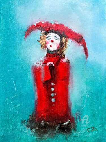 Картина под названием "Oil painting: 2Harl…" - Svetlana Dorokhina, Подлинное произведение искусства, Масло Установлен на Дер…