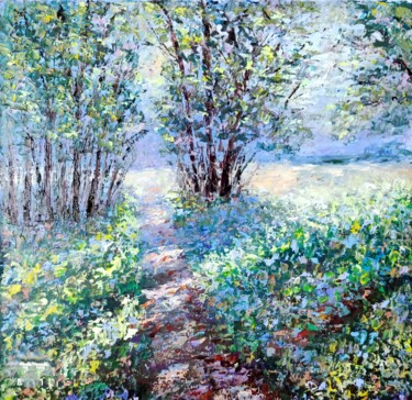 Painting titled "Rayon de soleil" by Svetlana Dushina, Original Artwork, Oil