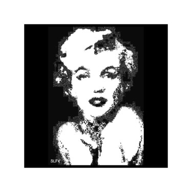Arts numériques intitulée "“Marilyn black&whit…" par Svetlana Fabrikant, Œuvre d'art originale, Travail numérique 2D