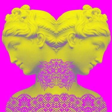 Grafika cyfrowa / sztuka generowana cyfrowo zatytułowany „Gold Venus&Venus Pi…” autorstwa Svetlana Fabrikant, Oryginalna pra…