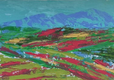 Schilderij getiteld "Napa Valley Paintin…" door Svetlana Sindere, Origineel Kunstwerk, Olie Gemonteerd op Karton