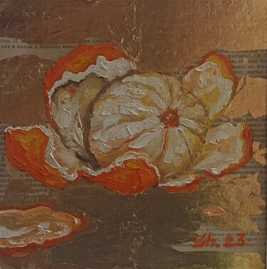 Schilderij getiteld "Fruits Painting Оra…" door Svetlana Sindere, Origineel Kunstwerk, Olie Gemonteerd op Karton