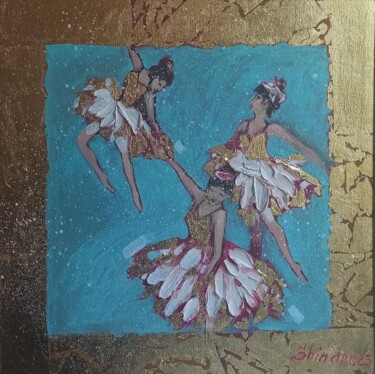 Painting titled "Ballet Painting Bal…" by Svetlana Sindere, Original Artwork, Oil Mounted on Cardboard