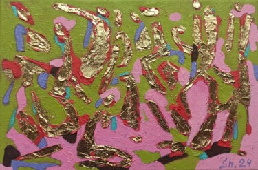 Картина под названием "Optimistic Painting…" - Svetlana Sindere, Подлинное произведение искусства, Масло Установлен на Дерев…