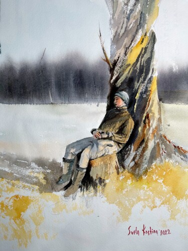 Картина под названием "Serenity" - Svetlana Kostina, Подлинное произведение искусства, Акварель