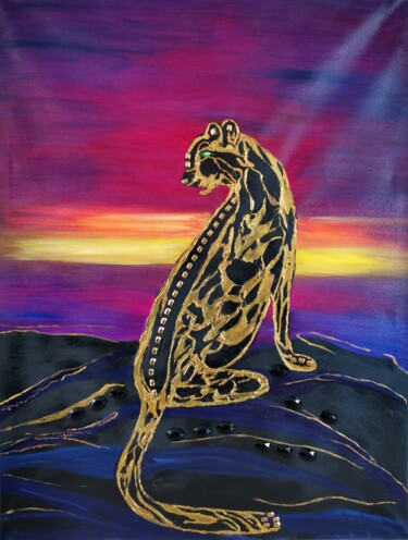 绘画 标题为“Abstraction Leopard…” 由Svetlana Kunegina, 原创艺术品, 丙烯