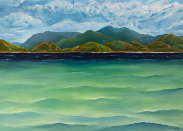 Painting titled "Tropical sea" by Svetlana Lebedeva, Original Artwork, Oil