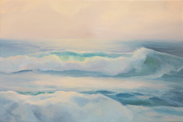 Pintura titulada "Sunny ocean" por Svetlana Lebedeva, Obra de arte original, Oleo Montado en Bastidor de camilla de madera