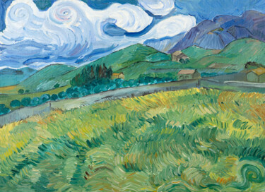Pittura intitolato "Landscape from Sain…" da Svetlana Lebedeva, Opera d'arte originale, Olio Montato su Telaio per barella i…