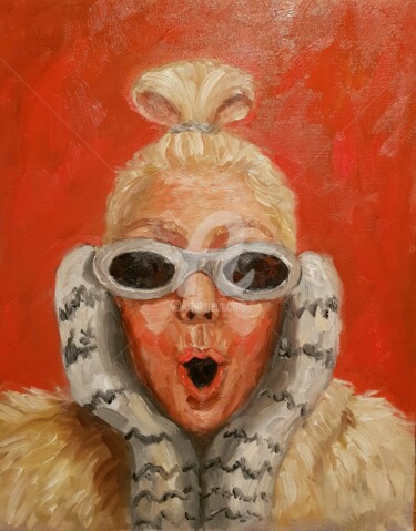 Peinture intitulée "О, май гад! Selfpor…" par Svetlana Grishkovec-Kiisky, Œuvre d'art originale, Huile Monté sur Châssis en…