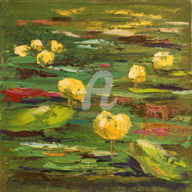 Pintura intitulada "WATER LILY VI" por Svetlana Samovarova (SA.LANA), Obras de arte originais, Óleo