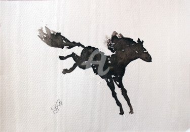 제목이 "HORSE I INK"인 그림 Svetlana Samovarova (SA.LANA)로, 원작, 잉크