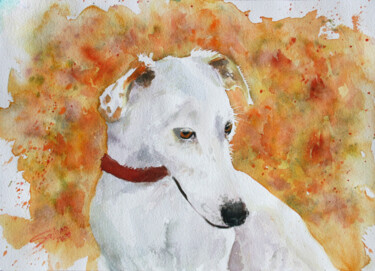 Painting titled "PET PORTRAIT II. AU…" by Svetlana Samovarova (SA.LANA), Original Artwork, Watercolor