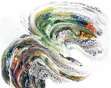 Pittura intitolato "Stream. Color abstr…" da Svetlana Saratova, Opera d'arte originale, Acrilico