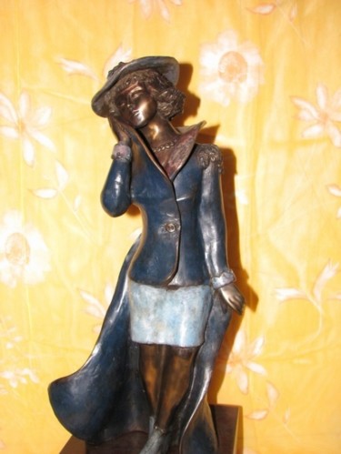 Картина под названием "The blue lady" - Svetlana Sokol, Подлинное произведение искусства
