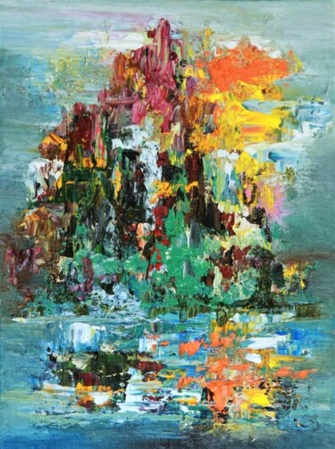 Painting titled "ISLAND" by Svetlana Sokolova, Original Artwork, Oil