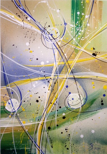 Peinture intitulée "INTERCONNECTION ON…" par Svetlana Sokolova, Œuvre d'art originale, Acrylique