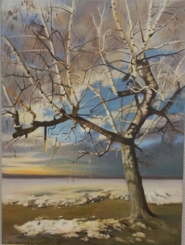 Картина под названием "Оттепель" - Светлана Юрова, Подлинное произведение искусства, Масло