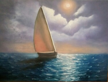 Картина под названием "морской пейзаж" - Светлана Заканач, Подлинное произведение искусства, Масло
