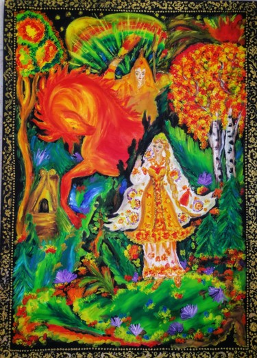 「Русские народные ск…」というタイトルの絵画 Svetlana Sklyarによって, オリジナルのアートワーク, オイル