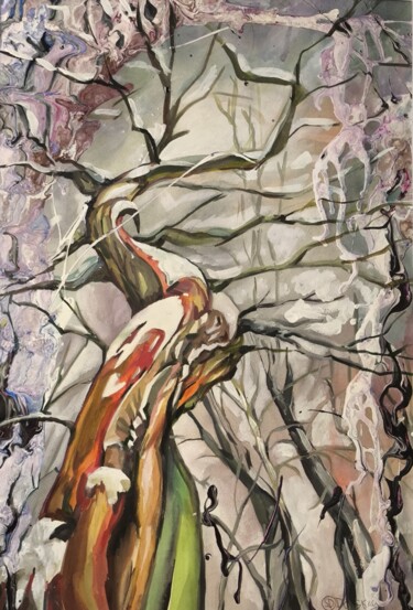 Pintura titulada "Waiting for Spring" por Sviatlana Danskaya, Obra de arte original, Acrílico