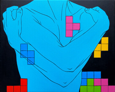 Картина под названием "Understand Yourself" - Sviatlana Petushkova, Подлинное произведение искусства, Акрил Установлен на Де…