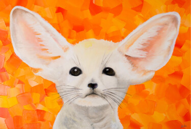 Peinture intitulée "Fennec fox" par Svitlana Miku, Œuvre d'art originale, Huile