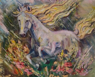 Peinture intitulée "Лошадь" par Svitlana Mostova, Œuvre d'art originale, Huile