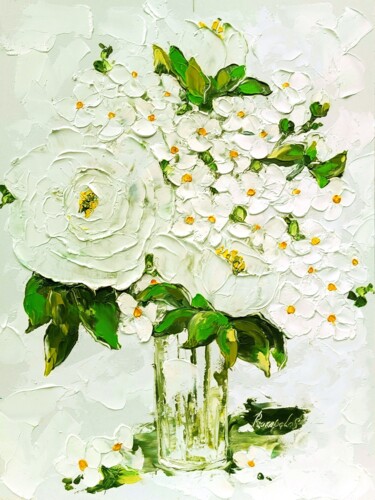 Malerei mit dem Titel "Hydrangea Painting…" von Svitlana Prokopalo, Original-Kunstwerk, Öl
