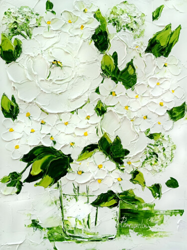 Peinture intitulée "Hydrangea Painting…" par Svitlana Prokopalo, Œuvre d'art originale, Huile