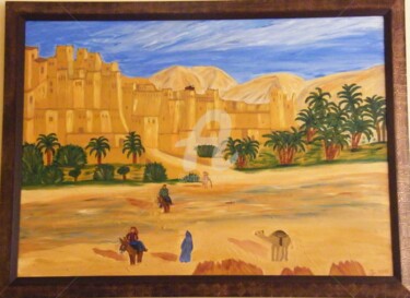 Painting titled "2012-01-La kasbah d…" by Sye, Original Artwork, Oil