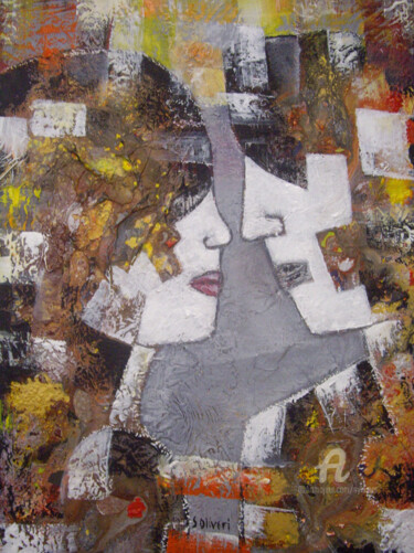 Peinture intitulée "Complicité" par Sylvie Oliveri, Œuvre d'art originale, Acrylique
