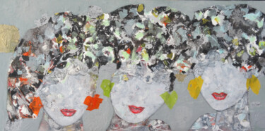 Peinture intitulée "Mélodie d'automne" par Sylvie Oliveri, Œuvre d'art originale, Acrylique