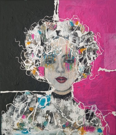 제목이 "Alba..."인 미술작품 Sylvie Oliveri로, 원작, 아크릴 나무 들것 프레임에 장착됨
