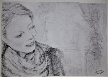 Drawing titled "Line, femme de Norv…" by Sylvain Zabeth, Original Artwork, Pencil