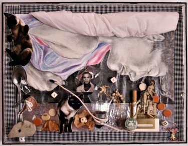 Scultura intitolato "' Nocturne'" da Sylvain Zabeth, Opera d'arte originale, Matita