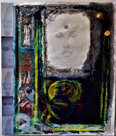 Картина под названием "Le Visage" - Sylvain Zabeth, Подлинное произведение искусства, Акрил