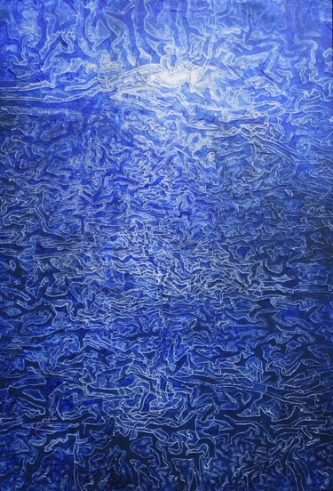 Peinture intitulée "La vague" par Sylvain Clercant, Œuvre d'art originale, Acrylique Monté sur Châssis en bois