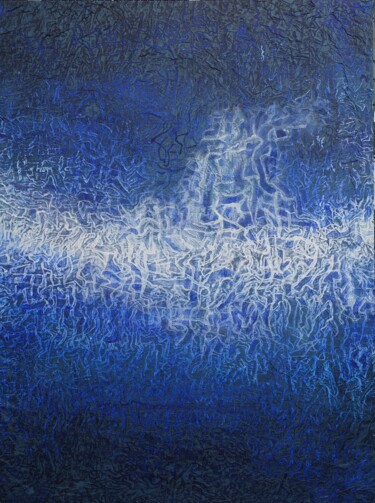 Картина под названием "La vague 3" - Sylvain Clercant, Подлинное произведение искусства, Акрил Установлен на Деревянная рама…