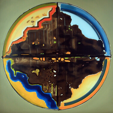 Malerei mit dem Titel "Le Miroir" von Sylvain Thieurmel, Original-Kunstwerk, Öl Auf Keilrahmen aus Holz montiert