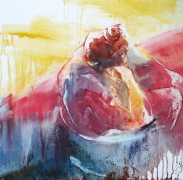 Картина под названием "la sieste" - Sylvaine Catoire, Подлинное произведение искусства, Пигменты
