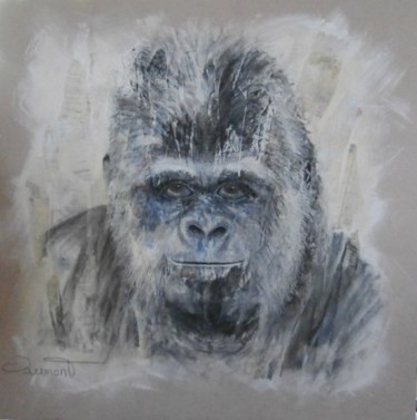 Painting titled "le-grand-singe.jpg" by Sylvaine Daumont, Original Artwork