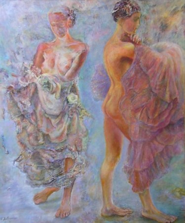 Pintura intitulada "Dressing" por Sylva Zalmanson, Obras de arte originais, Óleo