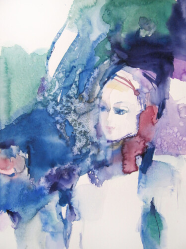 Peinture intitulée "Candeur" par Sylvia Baldeva, Œuvre d'art originale, Aquarelle