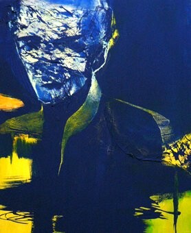 Malerei mit dem Titel "Apparition" von Sylvia Baldeva, Original-Kunstwerk, Acryl